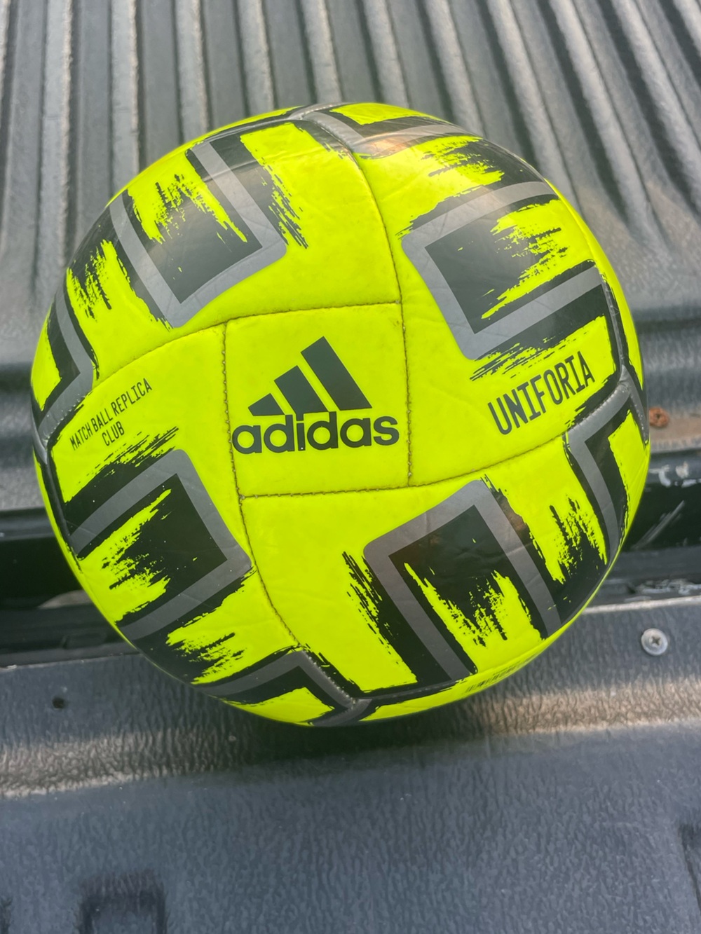 adidas Uniforia Training Soccer Ball - Neon Yellow/Black Size 4